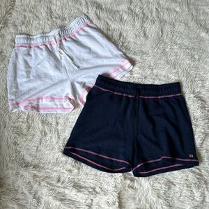 Crown & Ivy Lounge Shorts Navy Blue and White Bundle Set Of Two Size Medium